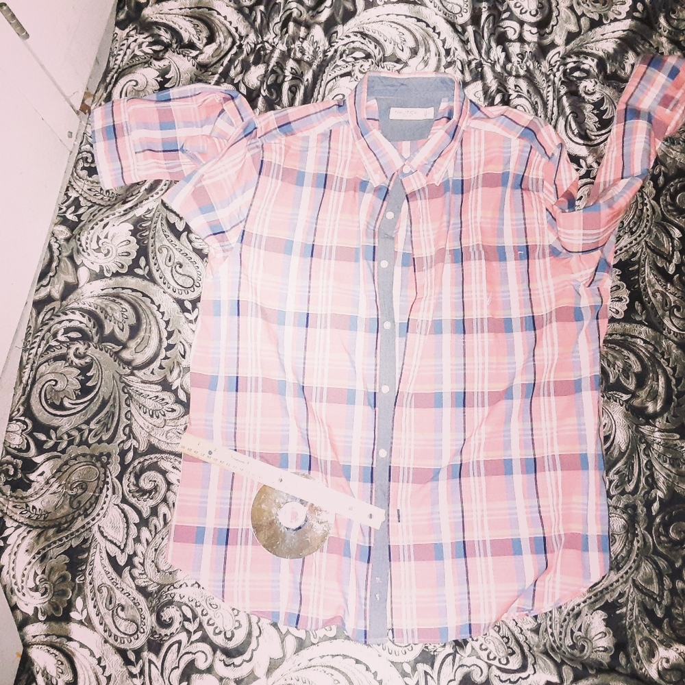 new NAUTICA xxl mens pink shirt